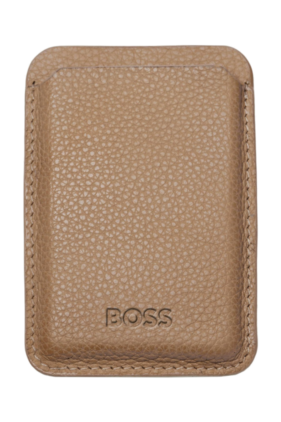 Magnetic card holder for smartphone Magnet Mobile Classic Grained Camel