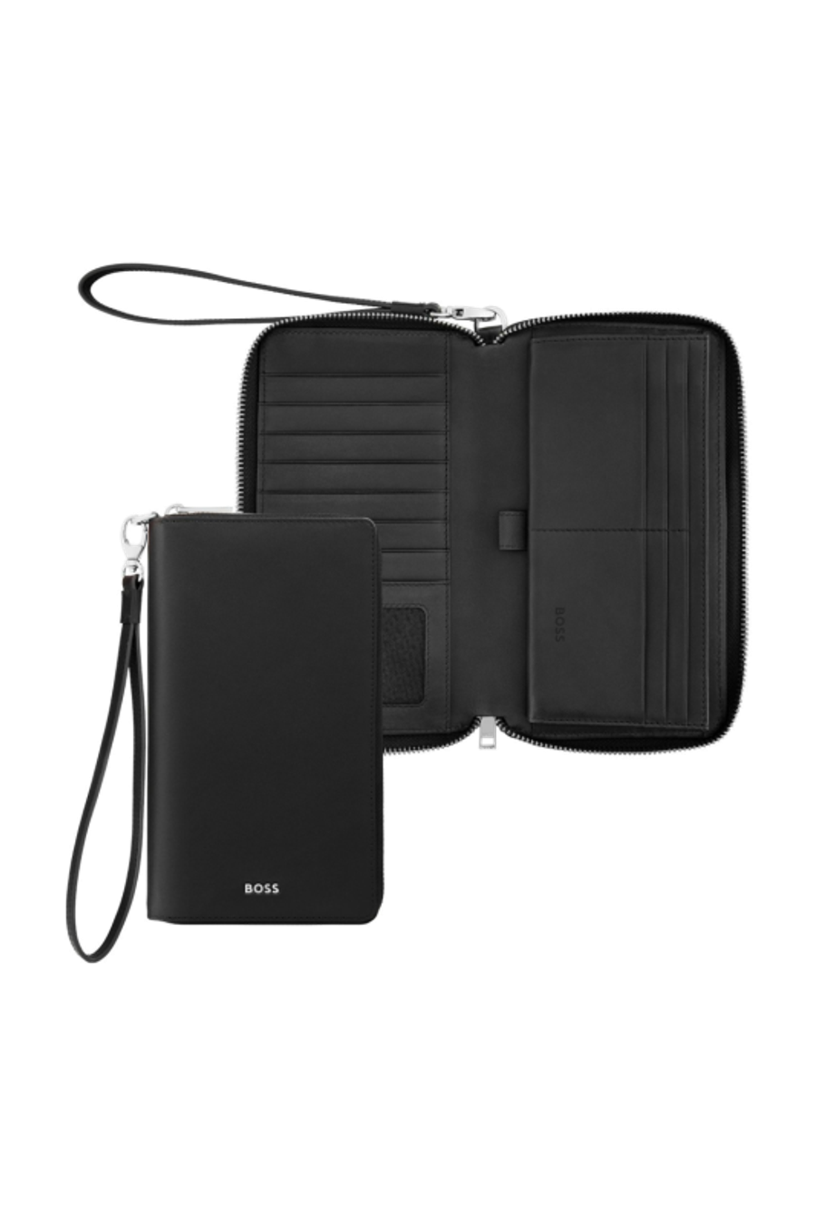 Travel wallet Classic Smooth Black