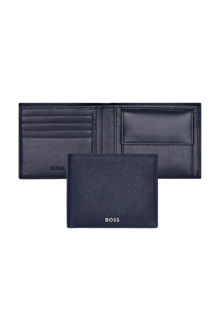 Portefeuille porte-monnaie Classic Grained Navy