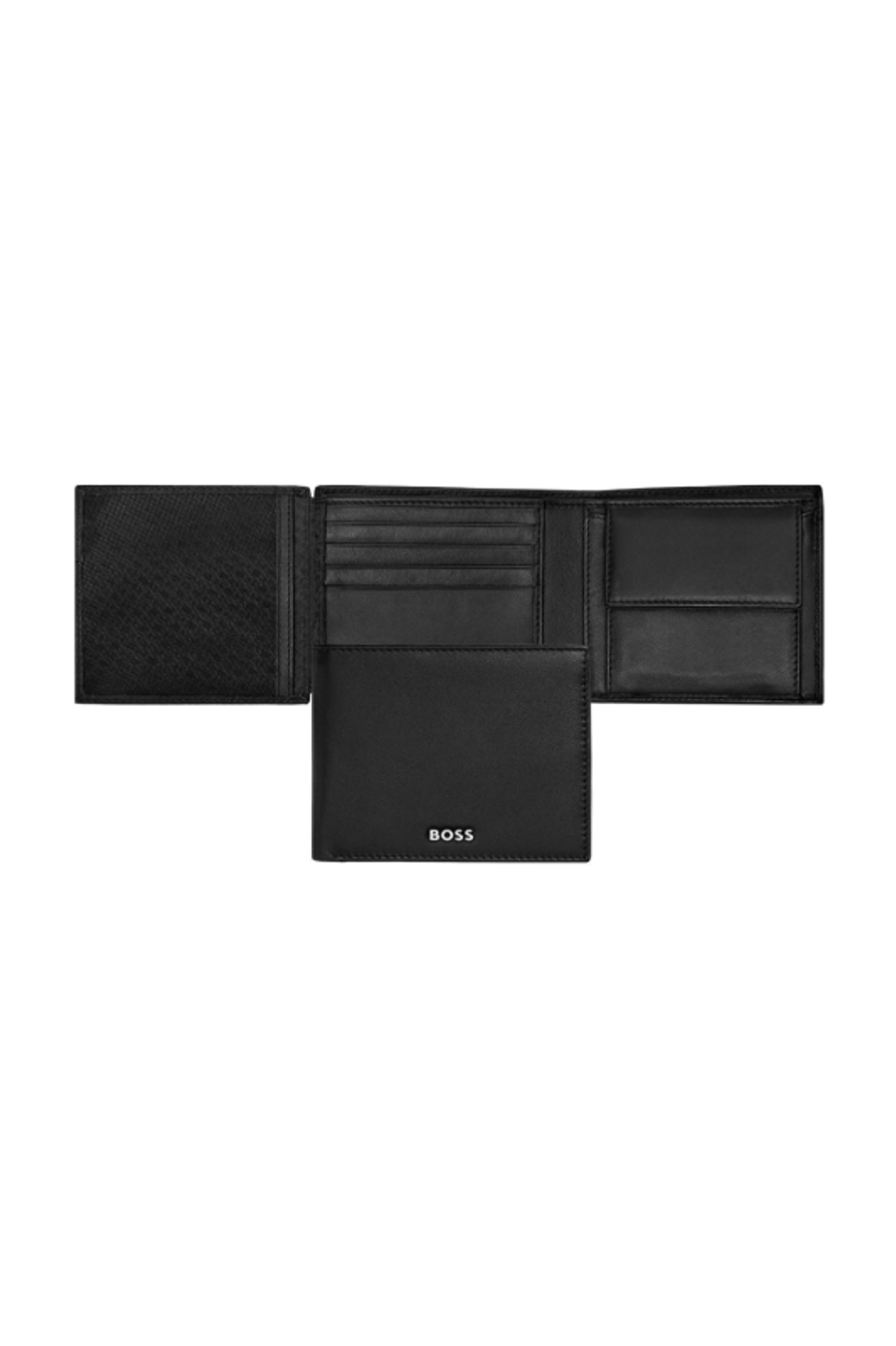 Portefeuille porte-monnaie avec flap Classic Smooth Black