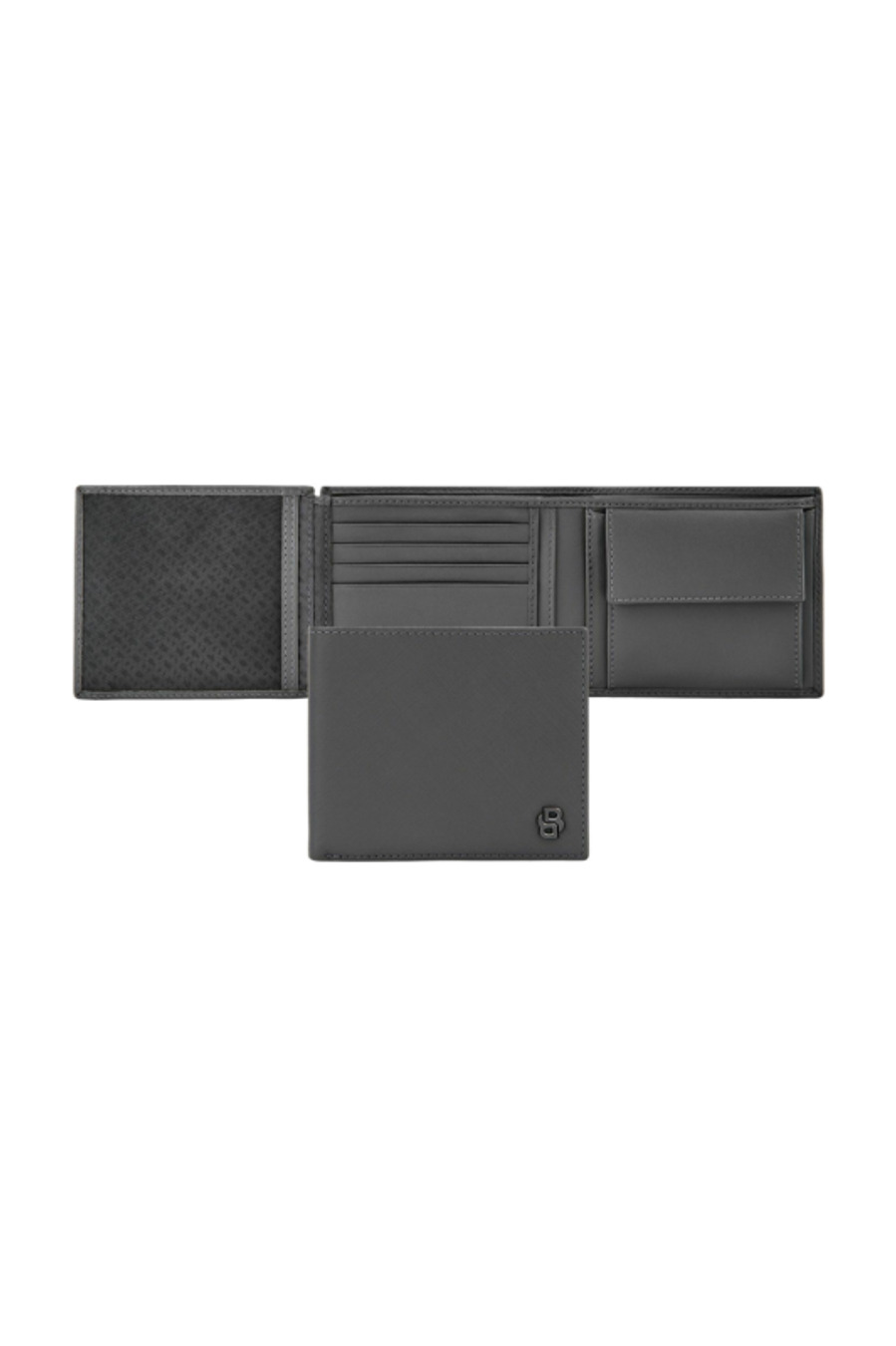 Brieftasche & geldbörse mit Klappe Double B Saffiano Grey