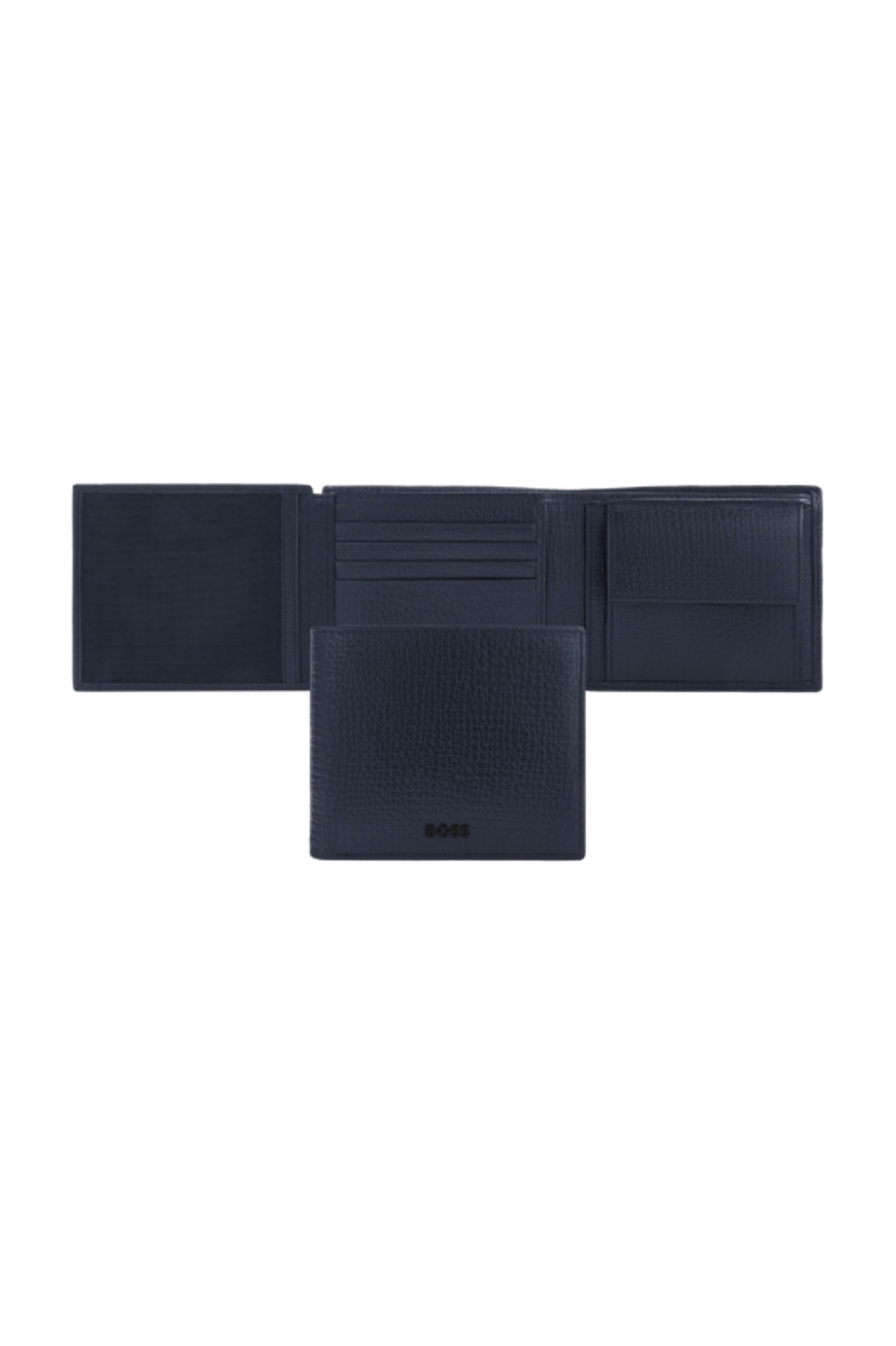 Portafoglio con porta monete Grid Navy