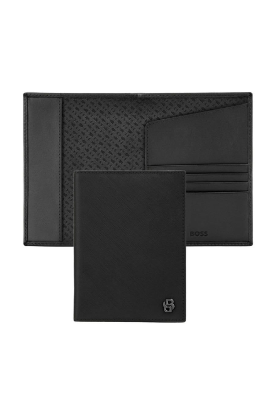 Passport holder Double B Saffiano Black