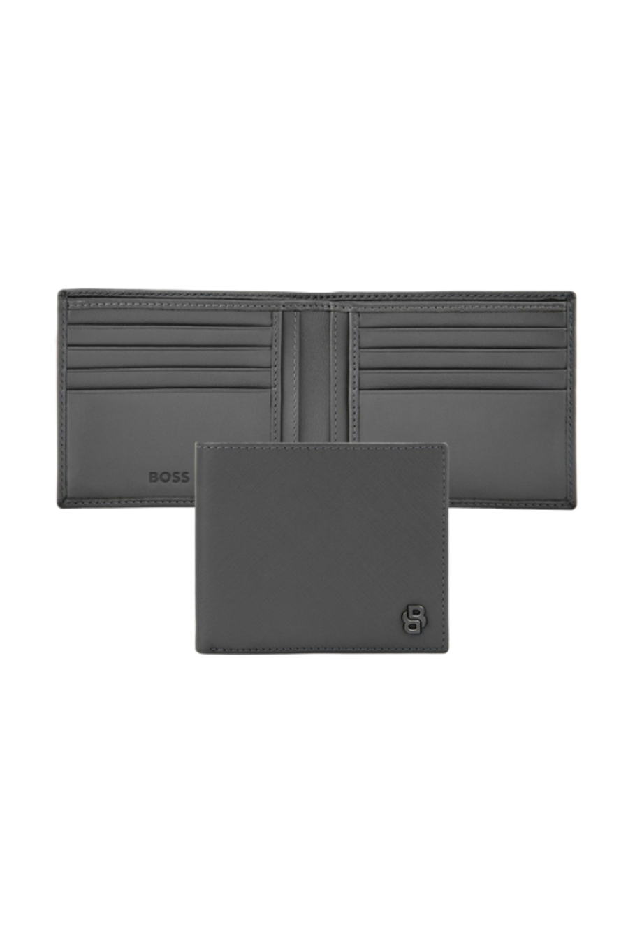 Portefeuille Double B Saffiano Grey