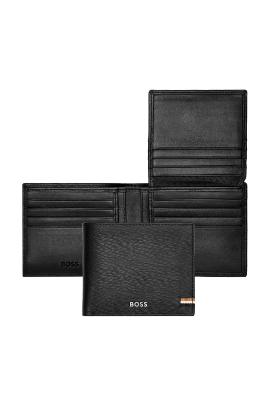 Portafoglio per carte con patta Iconic Black