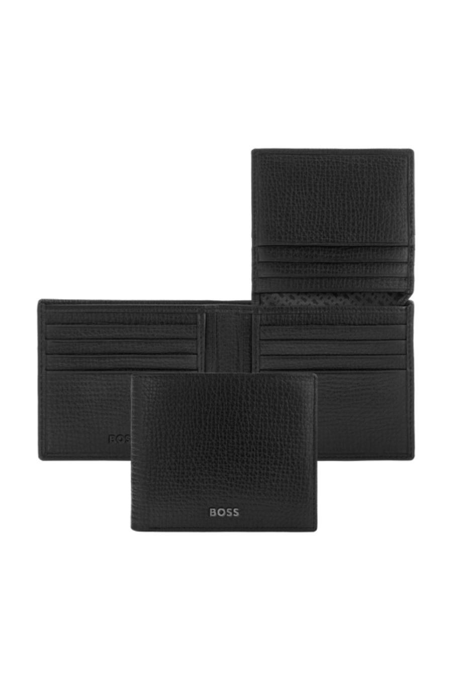 Portafoglio per carte con patta Grid Black