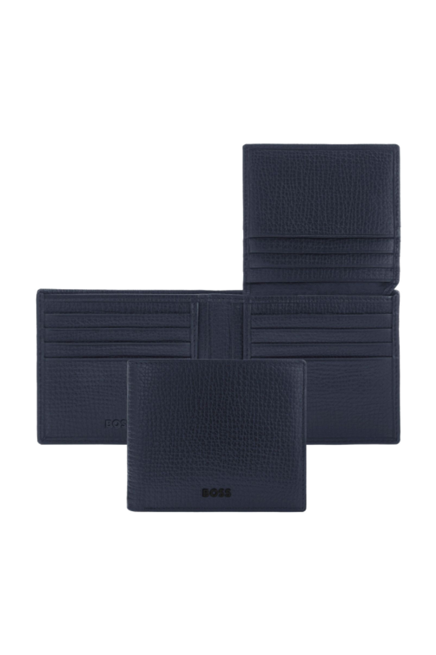Portafoglio per carte con patta Grid Navy