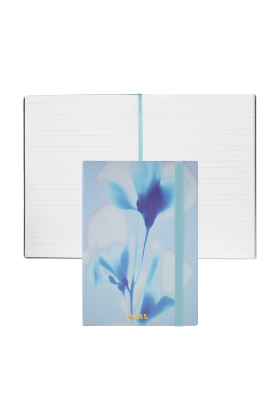 Carnet A5 Holographic Flower Light Blue Lined