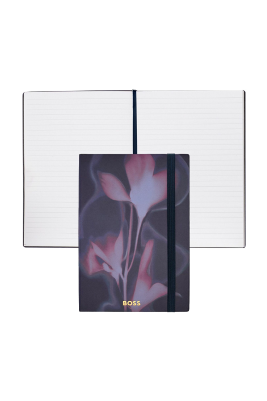 Blocchetto Appunti A5 Holographic Flower Navy Lined