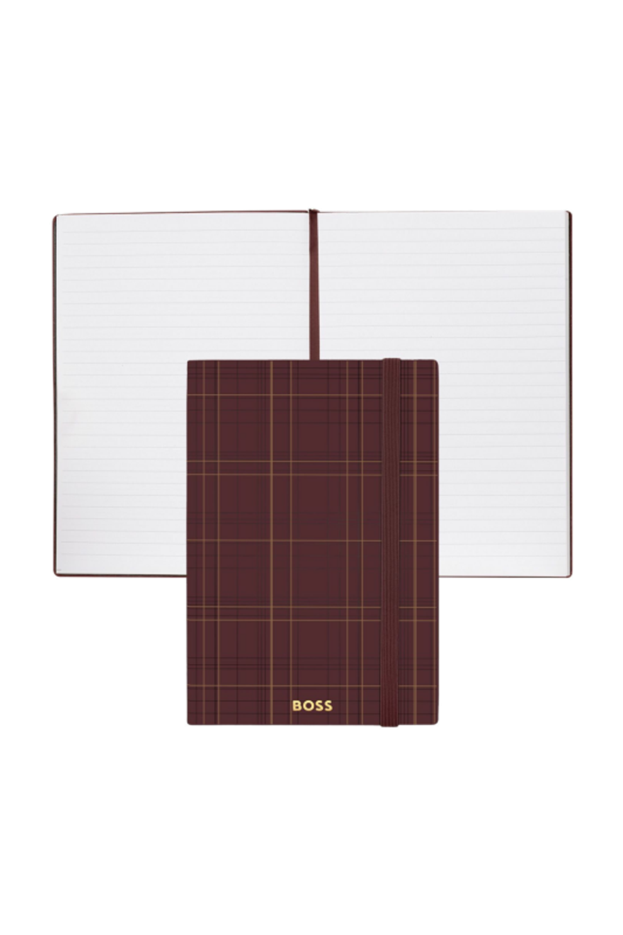 Notebook A5 Checkered Burgundy Lined