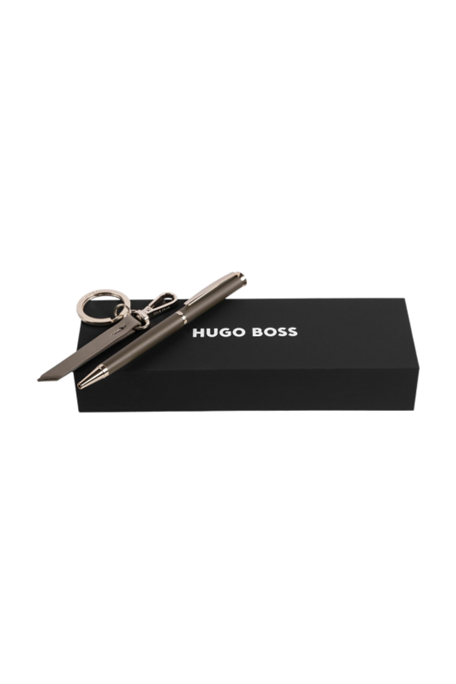 Parure HUGO BOSS Taupe (stylo bille & porte-clefs)