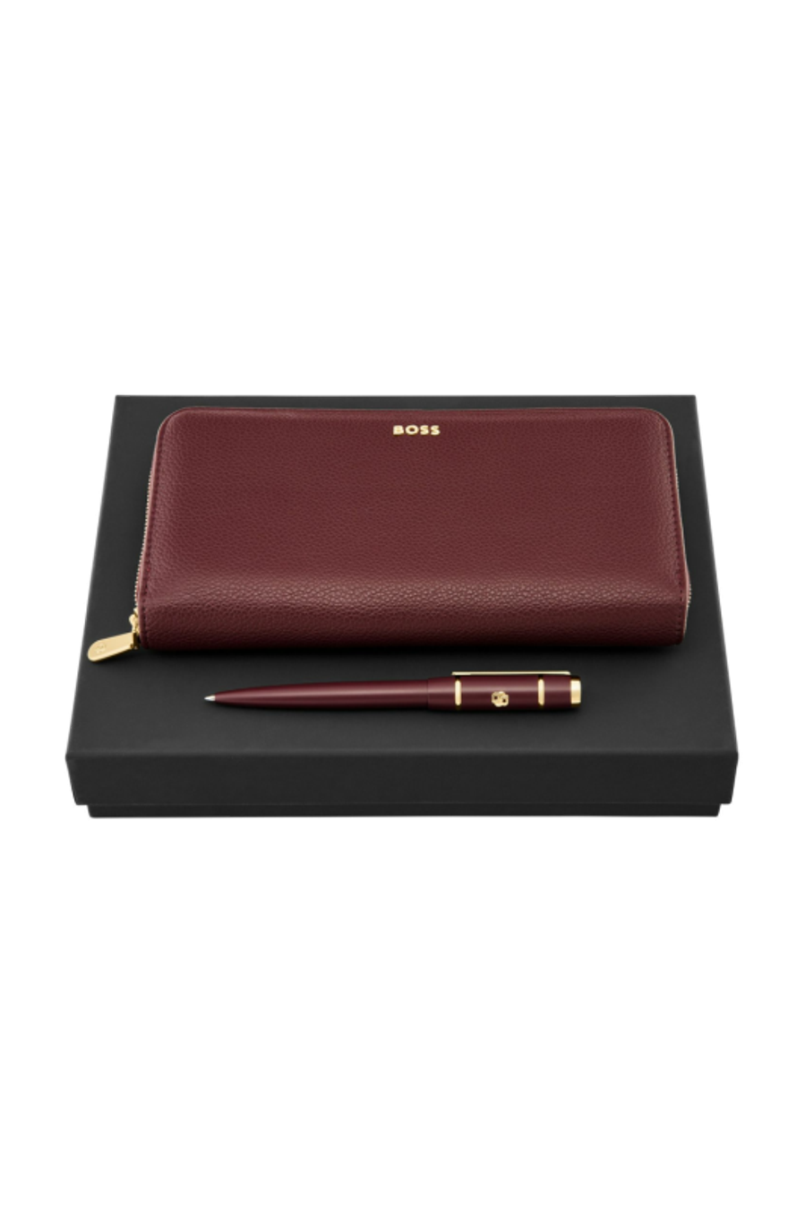 Set HUGO BOSS Burgundy (kugelschreiber & brieftasche)