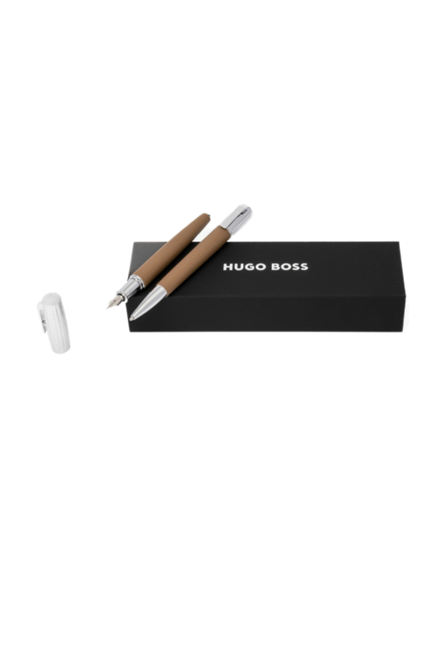 Parure Iconic Pebbled Camel (stylo bille & stylo plume)