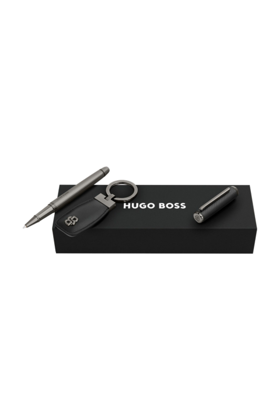 Set HUGO BOSS Black & Gun (tintenroller & schlüsselring)