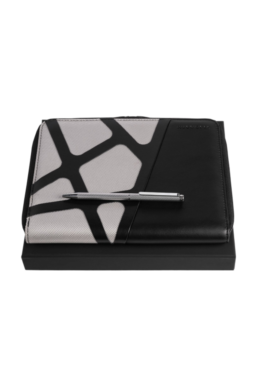 Set HUGO BOSS Chrome (kugelschreiber & A5 konferenzmappe)