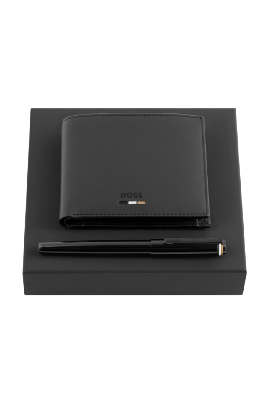 Set HUGO BOSS Black (rollerpennen & portefeuille met muntvak)