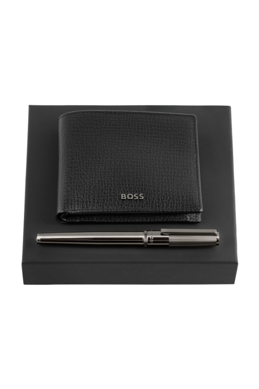 Parure HUGO BOSS (stylo roller & portefeuille porte-monnaie)