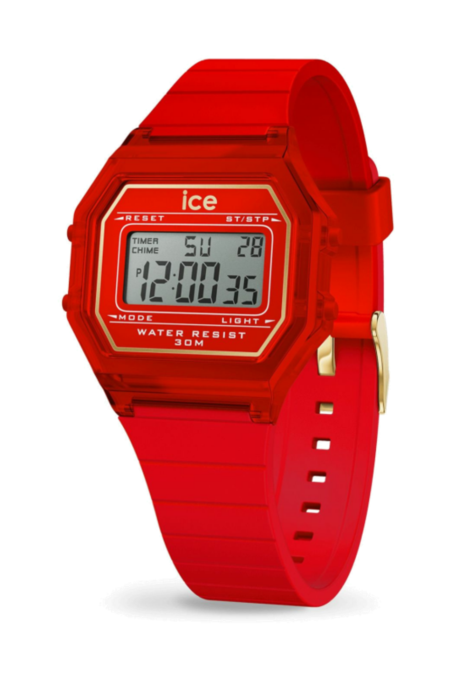 ICE digit retro-Red passion-Clear-Small