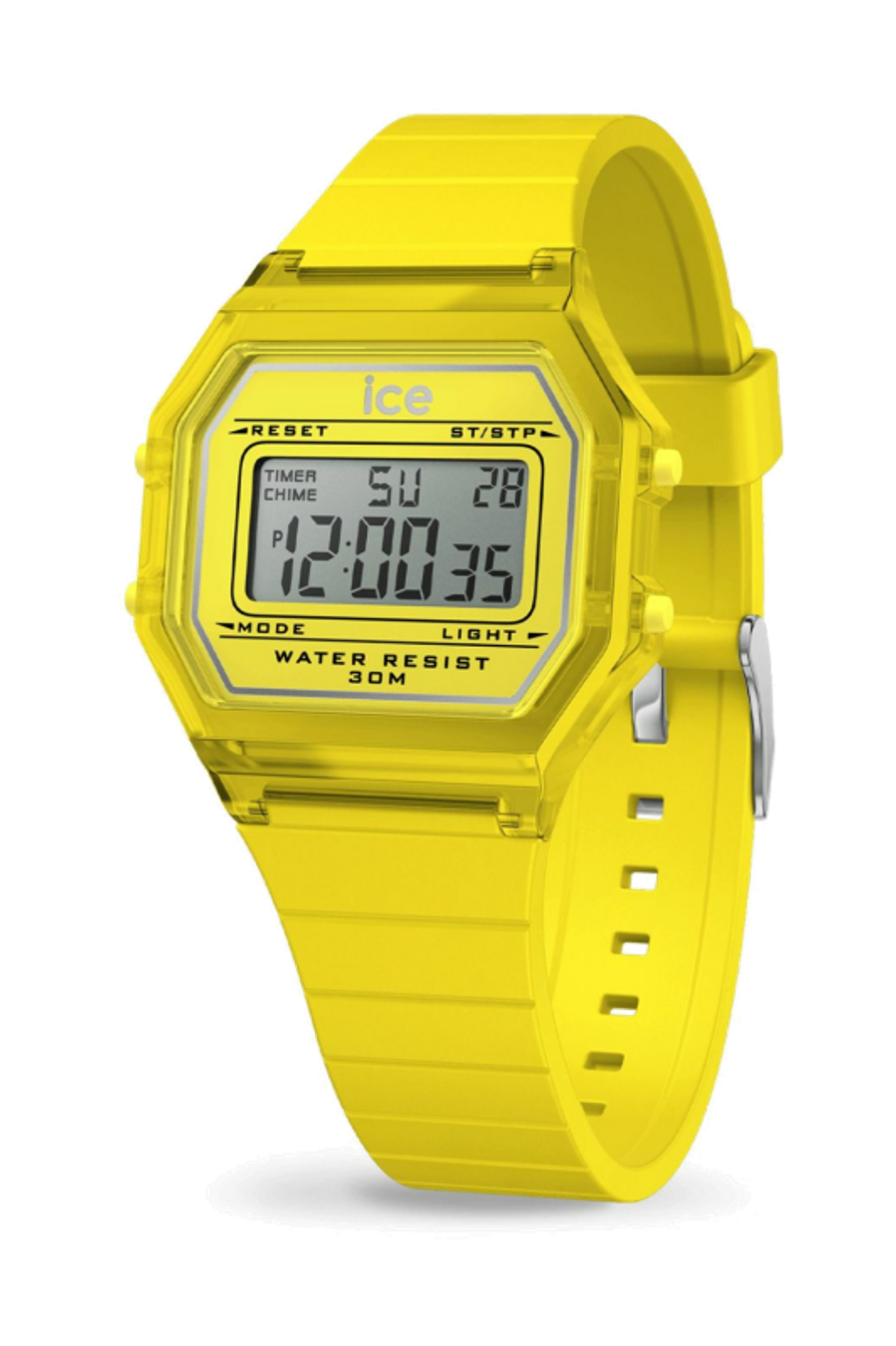 ICE digit retro-Electric yellow-Clear-Small