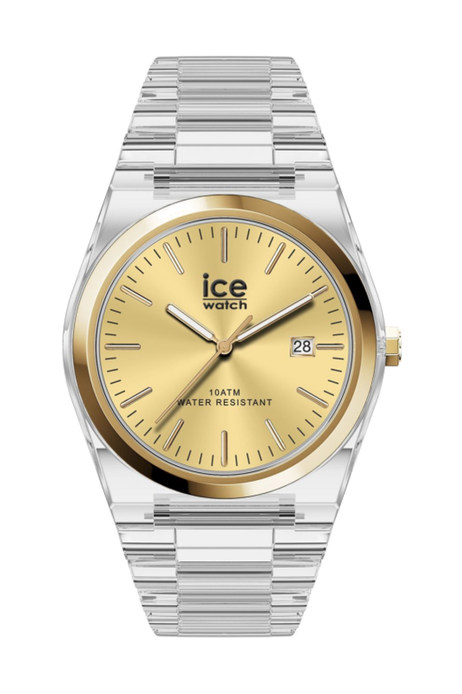 Date watch ICE POWER PW1 Transparent - Gold