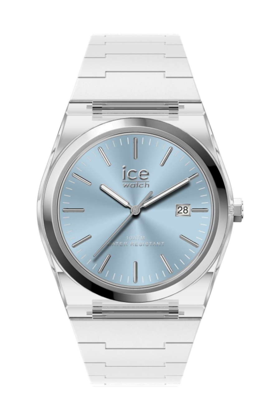 Date watch ICE POWER PW1 Transparent - White blue
