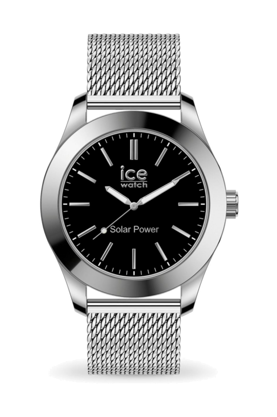 ICE steel solar Silver Black Milanese