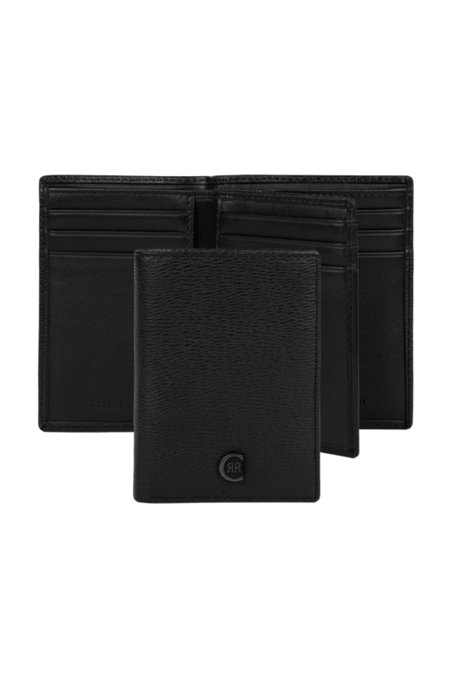 Card holder with flap Bond Black