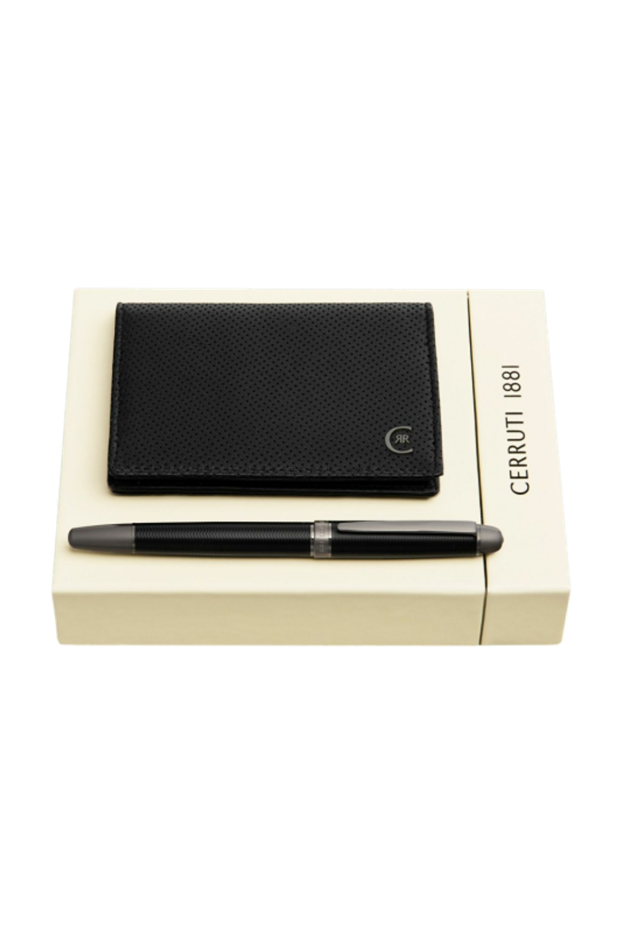 Parure CERRUTI 1881 (stylo roller & porte-cartes)
